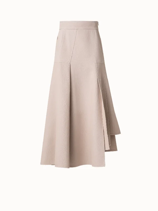 best bags for young professional women -Asymetrical Midi Skirt in Cotton Double-Face