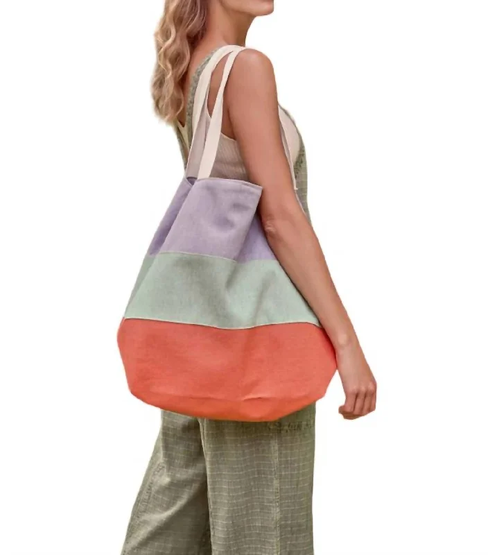 women’s bags with detachable straps -Boho Bag In Lilac/sage/tangerine