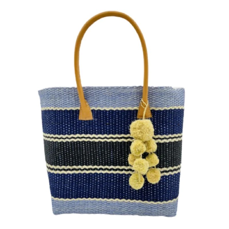 small crossbody bags for women -Cabrillo Sisal Basket Bag In Blue