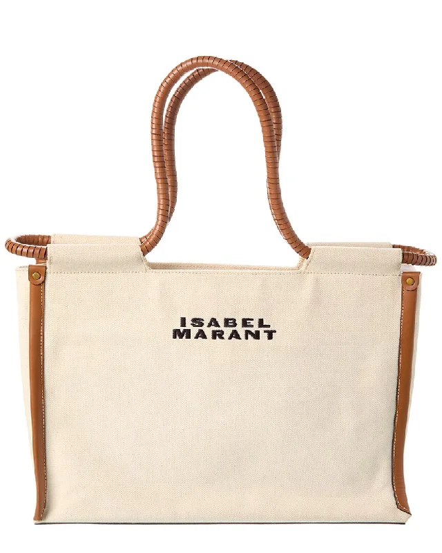 minimalist handbags for women’s outfits -Isabel Marant Toledo Canvas & Leather Tote