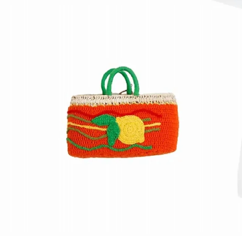 handmade bags for women -Medium Undercover Ibiza Woven Straw Tote Bag In Orange Multi