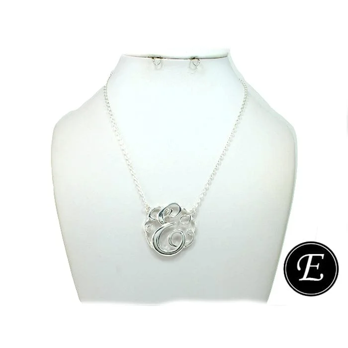 best women’s bags for office use -ON1003SV Initial "E" Silver Pendent Necklace