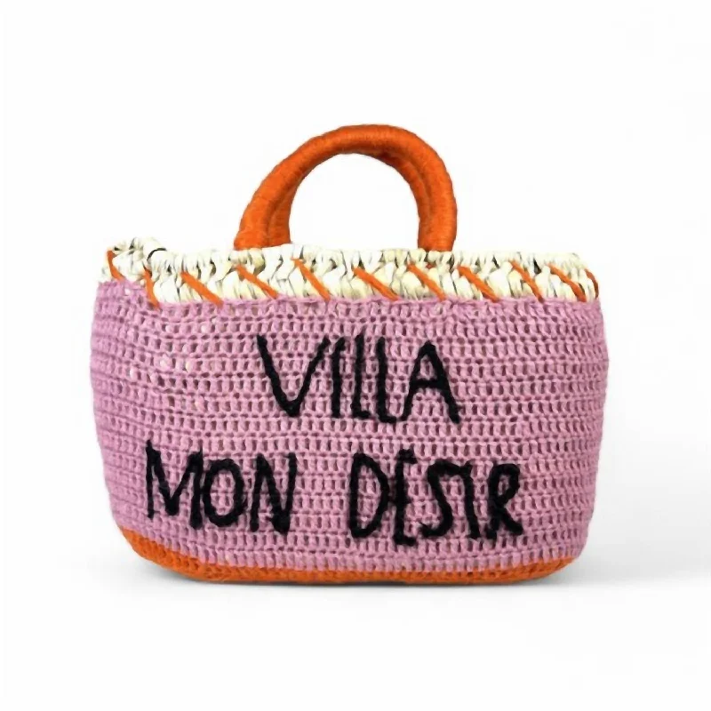 trendy bags for women’s casual outfits -Villa Mon Desire Tote Bag In Mauve