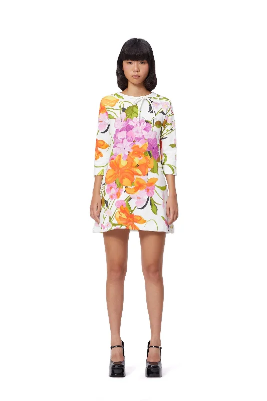 trendy dresses for women’s brunch dates -A-LINE PRINTED DRESS