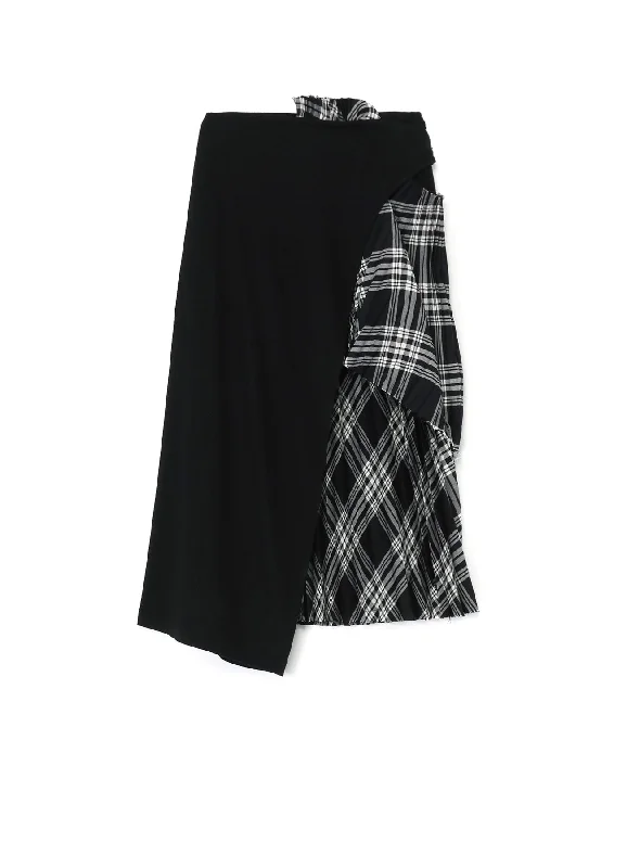 stylish women’s skirts for all occasions -PLAID ASYMMETRIC PLEATED SKIRT