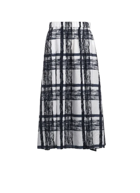 fashionable tops for women’s casual style -SHADOW PLAID SKIRT