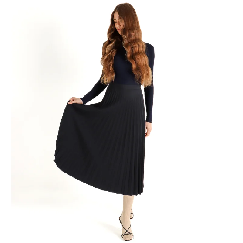 trendy women’s fashion for everyday wear -Women's Pleated Midi Skirt